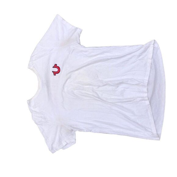 VINTAGE True Religion Shirt XXL BUDDHA LOGO CREW White - Picture 7 of 11